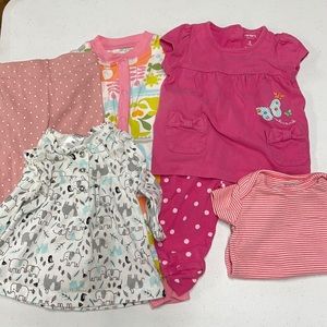 Bundle of 6 Carter’s Infant Girls Clothing
